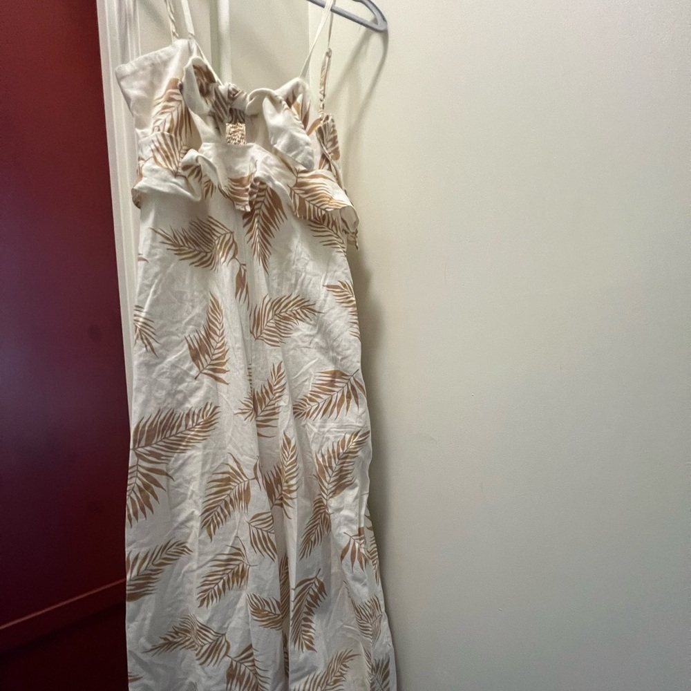 Billabong Jumpsuit size medium white and tan
